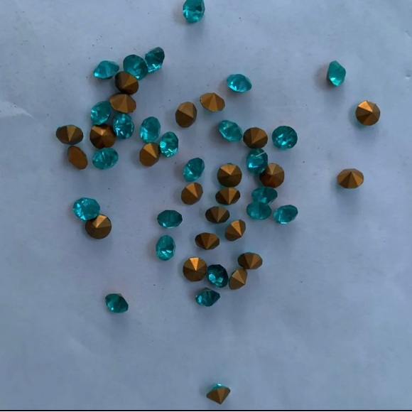 10 GROSS full pack SS 20 VINTAGE MACHINE CUT CHATON AQUAMARINE Czech - Picture 5 of 6